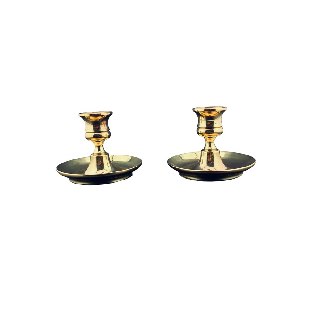 Baldwin pair candleholders candlesticks brass vintage made in USA READ